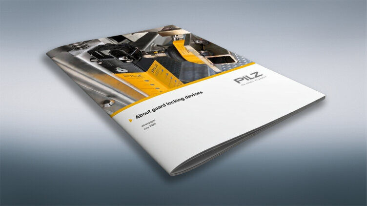 Mockup of white paper on safety locking devices