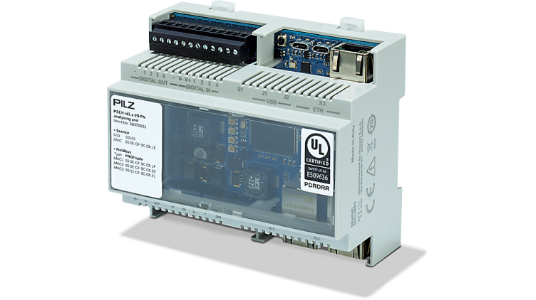 Product photo of PSENradar analysis unit with USB, Profisafe and EtherCAT FSoE 