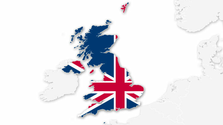 World map, Great Britain