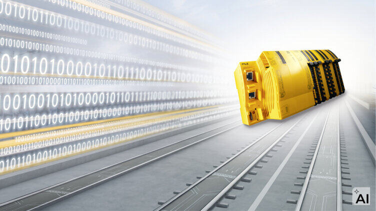 Railway control system with binary numbers in the background
