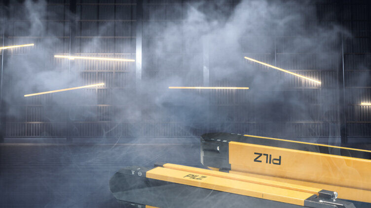 雾气弥漫的房间里的光幕