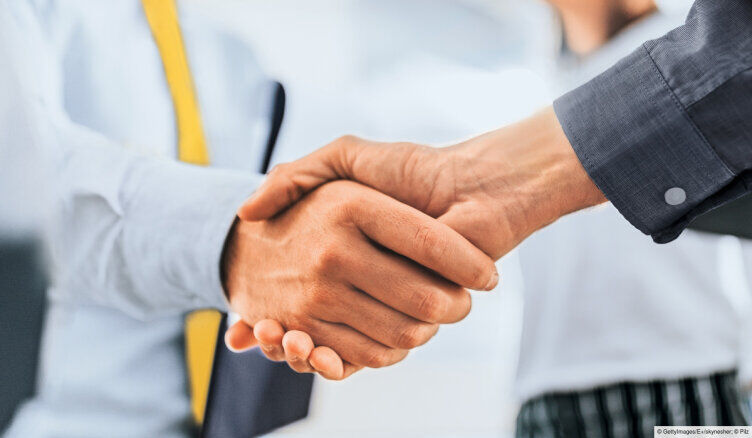 A handshake as a symbol of partnership