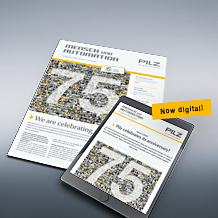 To accompany the printed version of “Mensch und Automation”, Pilz is launching a digital version of the magazine for safe automation - videos, animations, infographics and interactive elements will make the world of safe automation even clearer and help provide a better understanding of the background issues. (Photo: © Pilz GmbH & Co. KG)